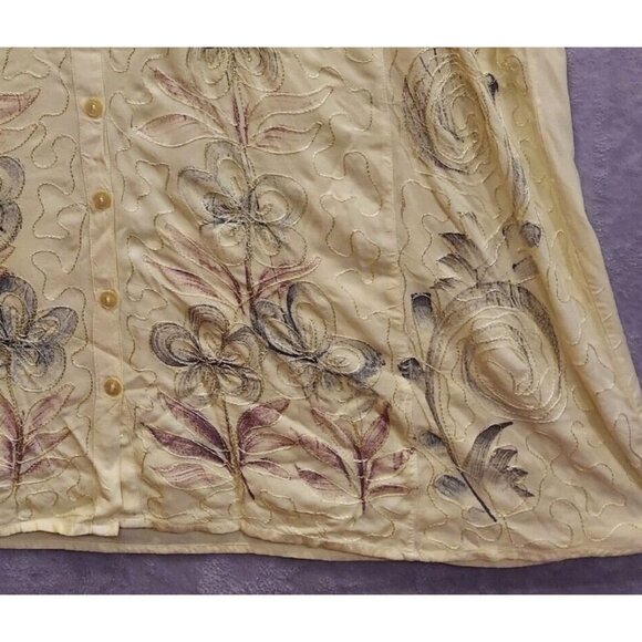 Malhortra Dress Women XL Maxi Flowy Ethnic Hippie Boho embroidery mumu Rayon - Picture 9 of 11